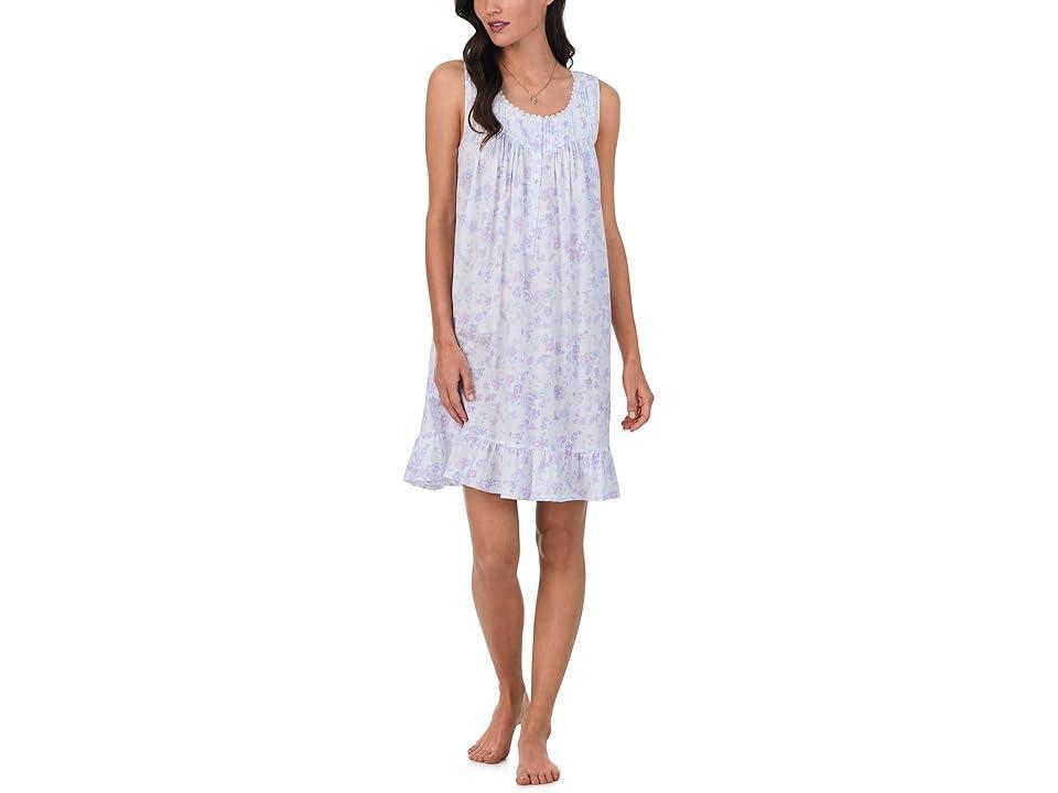 Eileen West Short Sleeveless Nightgown Floral) Women's Pajama Product Image