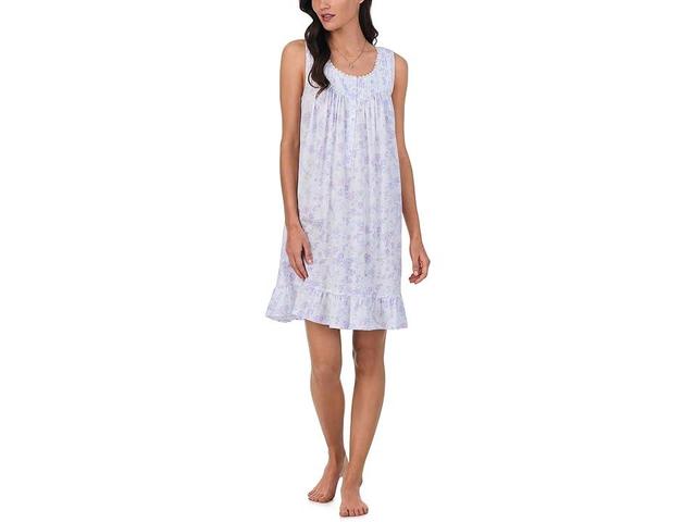 Eileen West Short Sleeveless Nightgown Floral) Women's Pajama Product Image