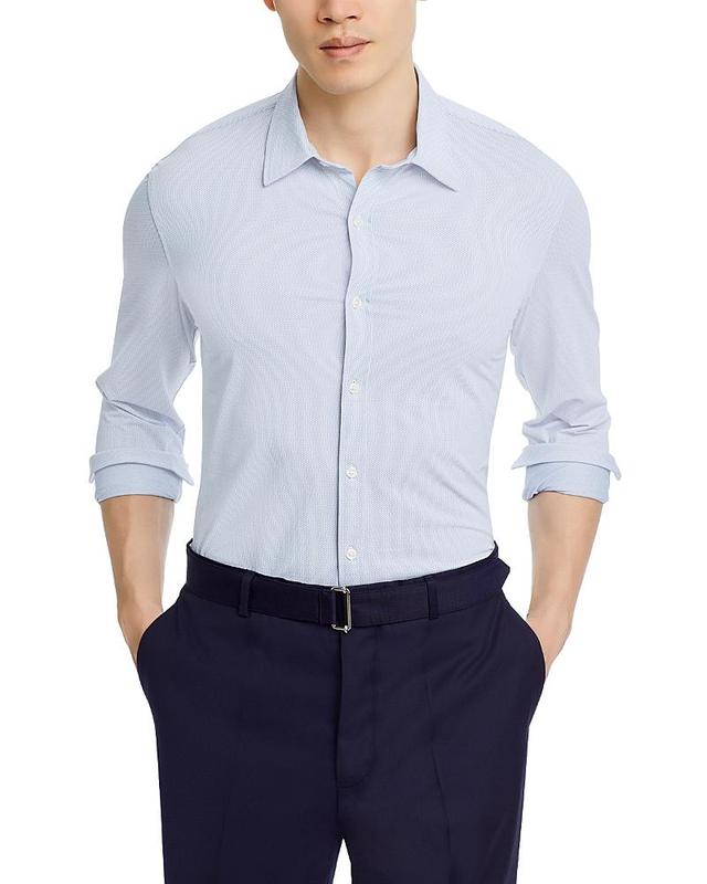 Mens Microdot Button-Front Slim-Fit Shirt Product Image