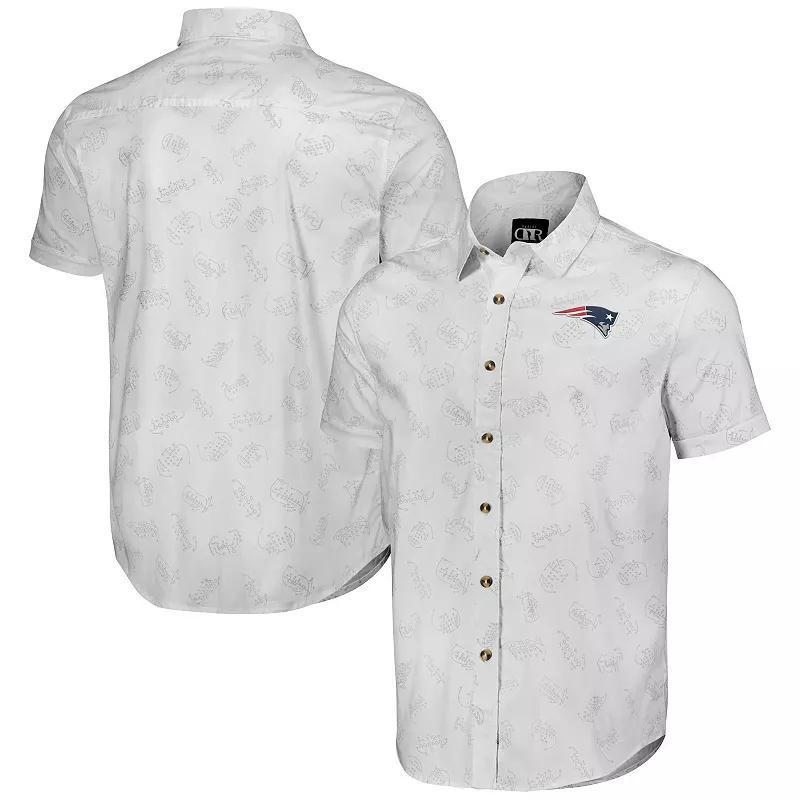 Mens NFL x Darius Rucker Collection by Fanatics New England Patriots Woven Short Sleeve Button Up Shirt Product Image