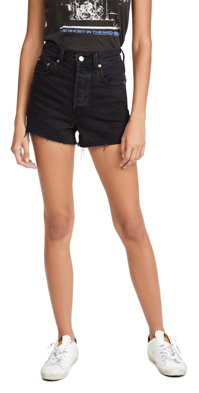 Levis Ribcage Shorts Black Bayou 24 Product Image