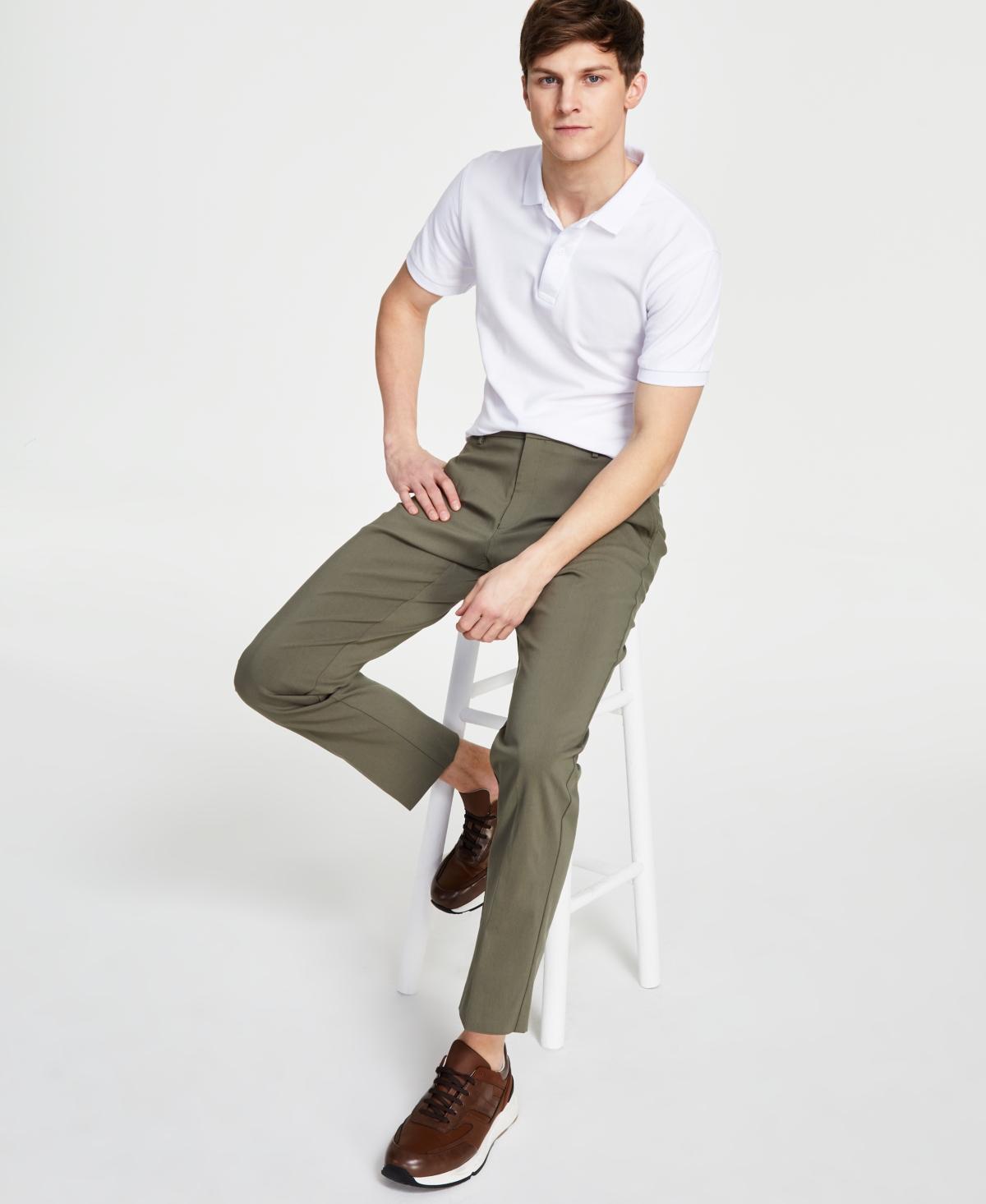 Tommy Hilfiger Mens Modern-Fit Stretch Solid Performance Pants Product Image