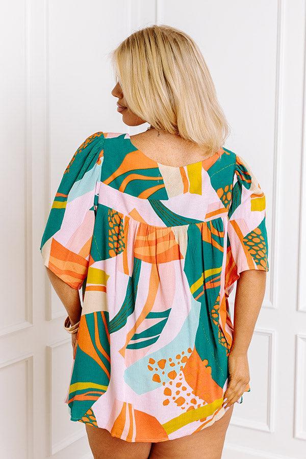 Seeking Sunshine Shift Top In Green Curves Product Image