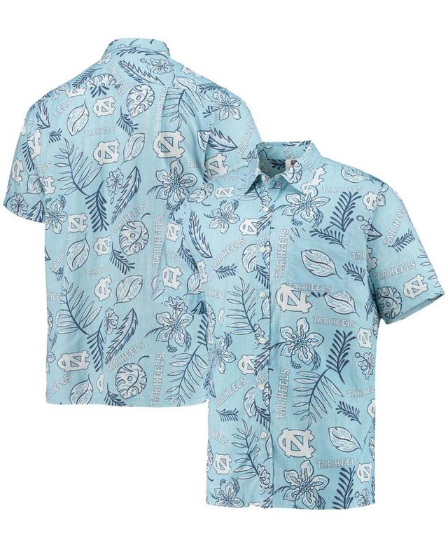 Mens Wes & Willy Carolina Blue North Carolina Tar Heels Vintage Floral Button-Up Shirt Product Image