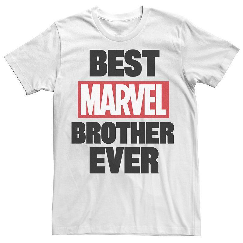 Mens Marvel Best Marvel Brother Graphic Tee White Product Image