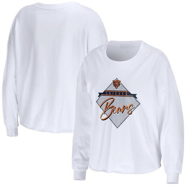 Womens WEAR by Erin Andrews Chicago Bears Domestic Cropped Long Sleeve T-Shirt Product Image