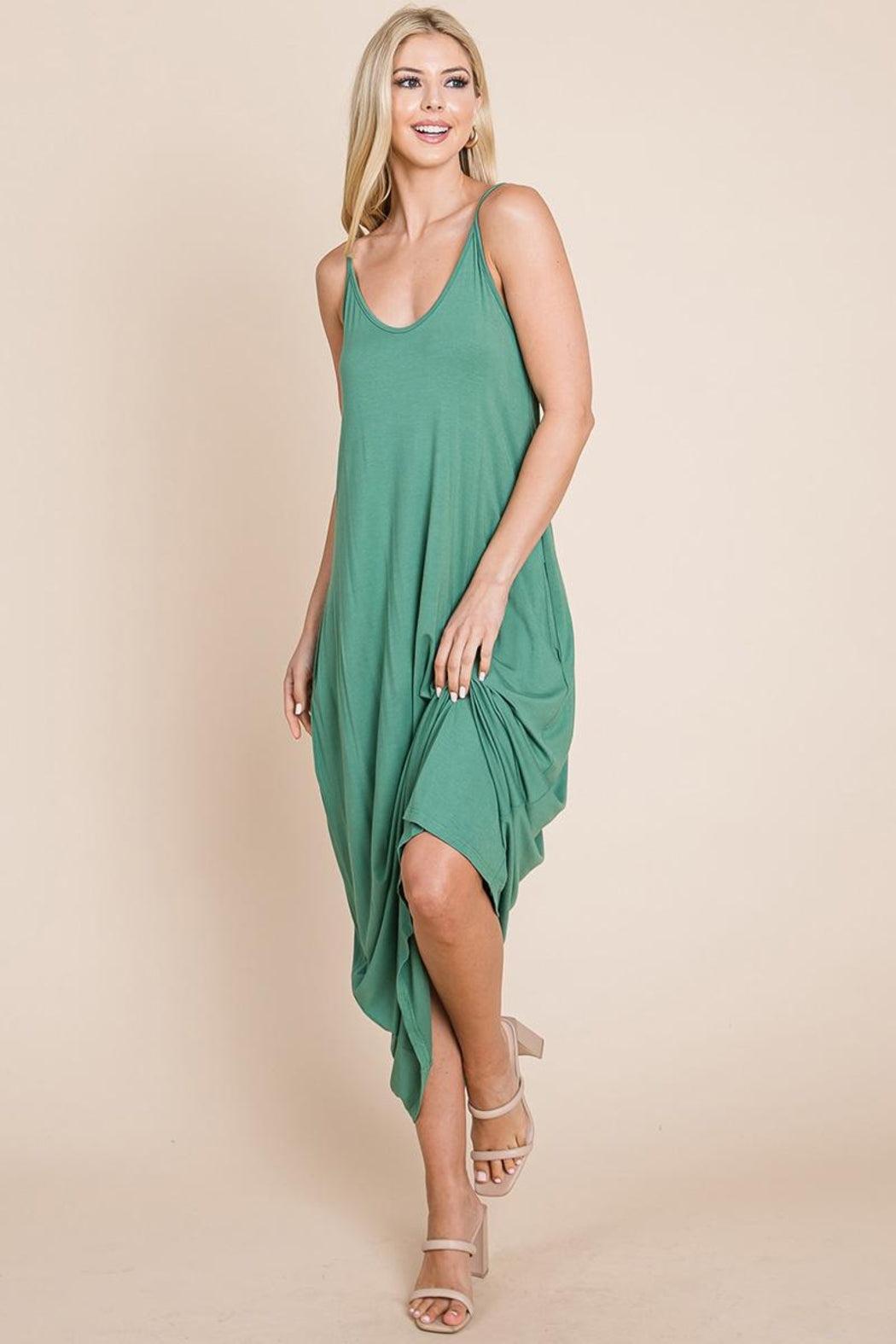 Light Cami Strap Pocketed Jersey Maxi Dress Product Image