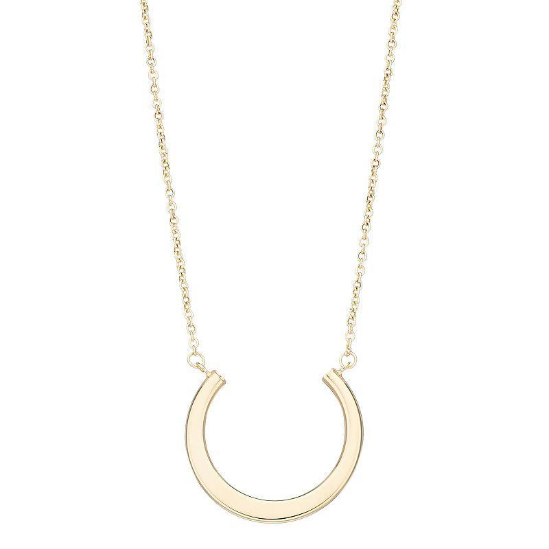 Au Naturale 14k Gold Half-Circle Necklace, Womens Product Image