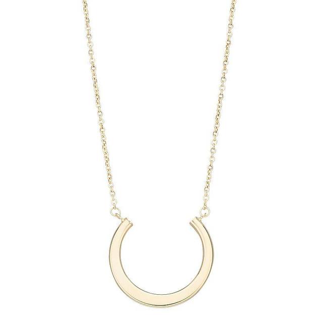 Au Naturale 14k Gold Half-Circle Necklace, Womens Product Image