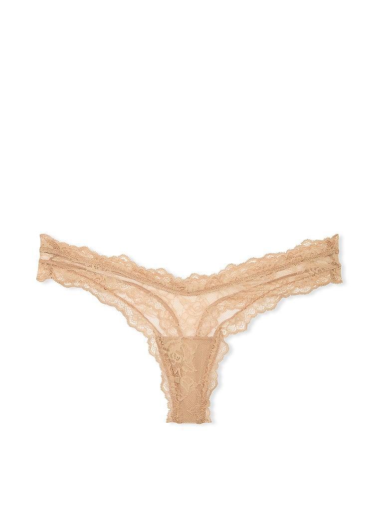 Rose Lace High-Leg Thong Panty Product Image