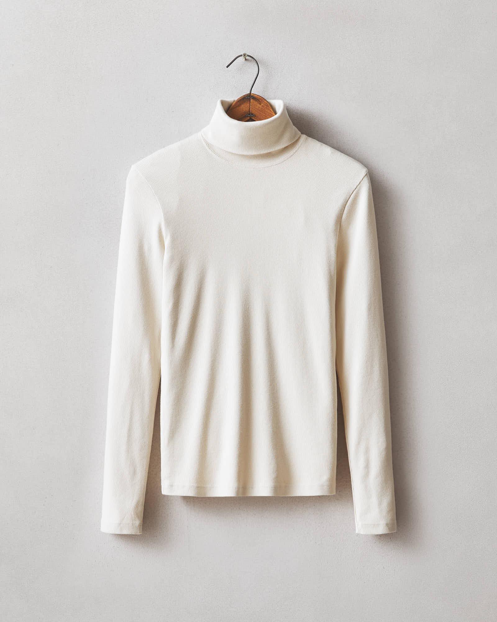 Stretch Rib Turtleneck - Creme Brulee product image