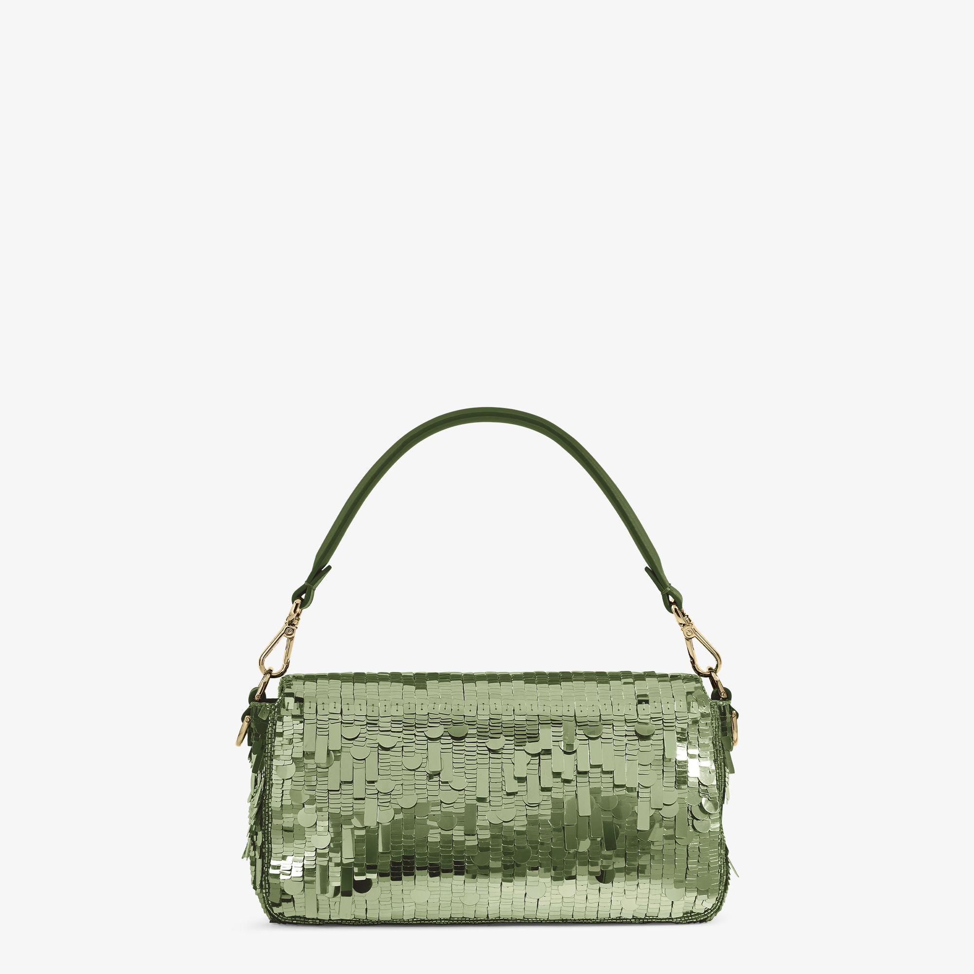 BaguetteBag embroidered with green sequins Product Image