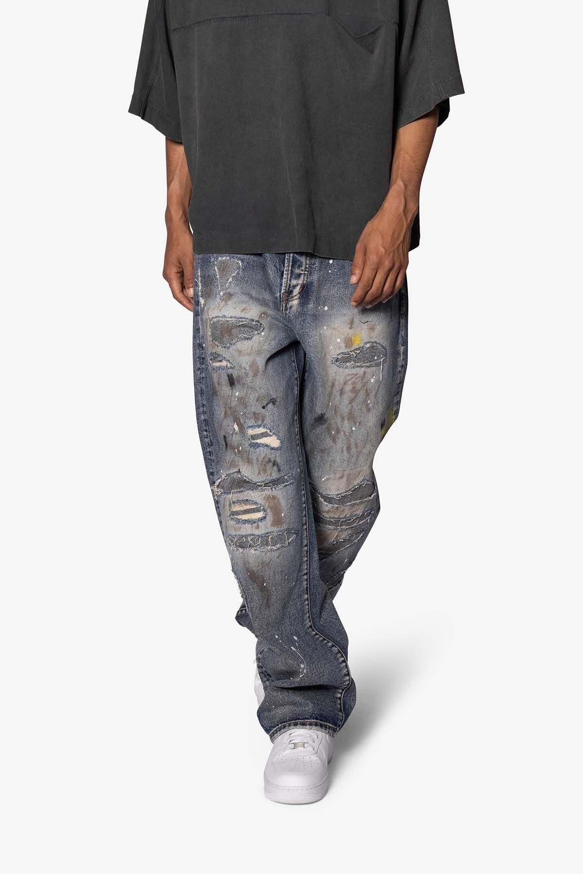 Ultra Baggy Overly Washed Denim - Blue Product Image