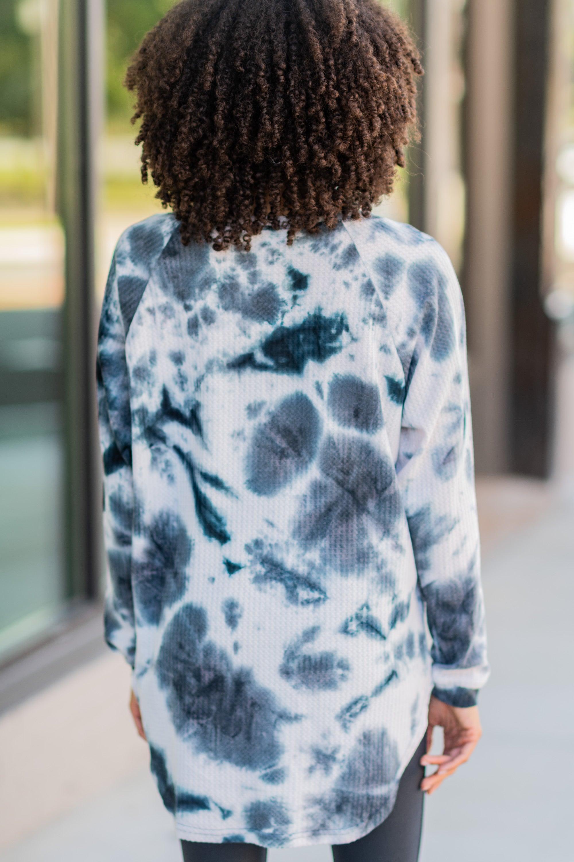 Easy Like Sunday Black Tie Dye Tunic Female Product Image