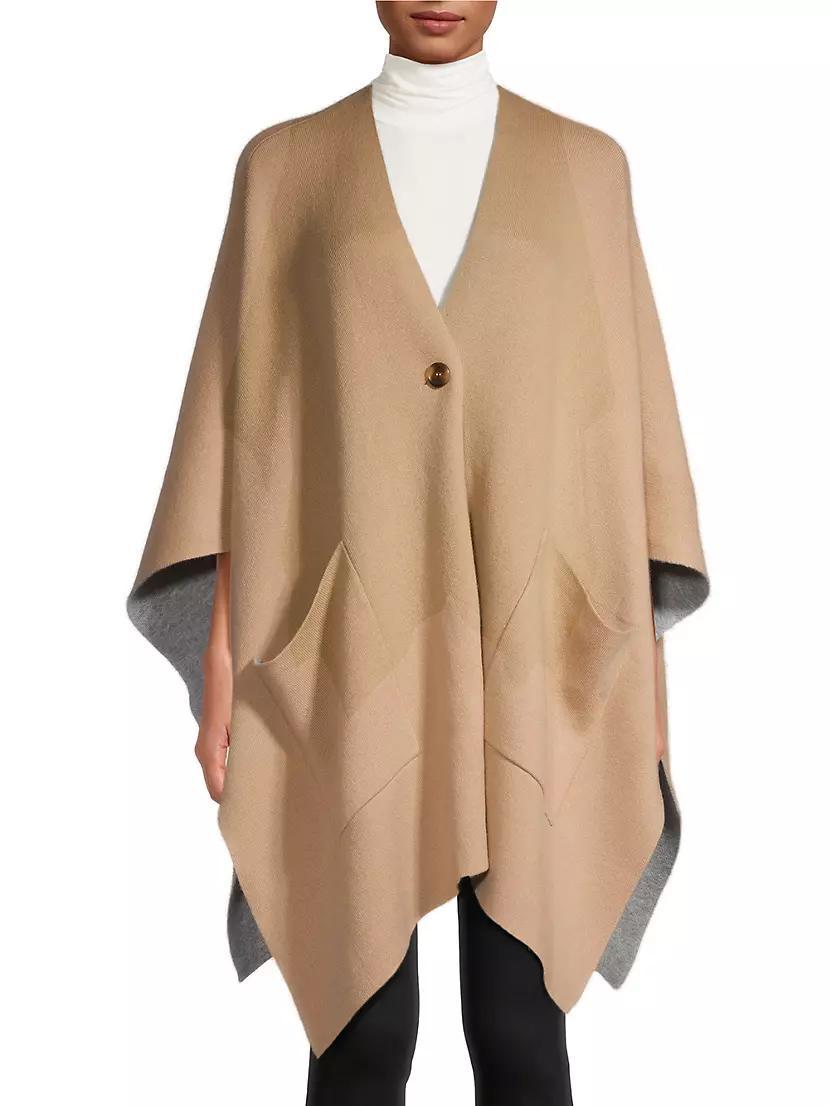 Double-Face Wool-Cashmere Cape Product Image