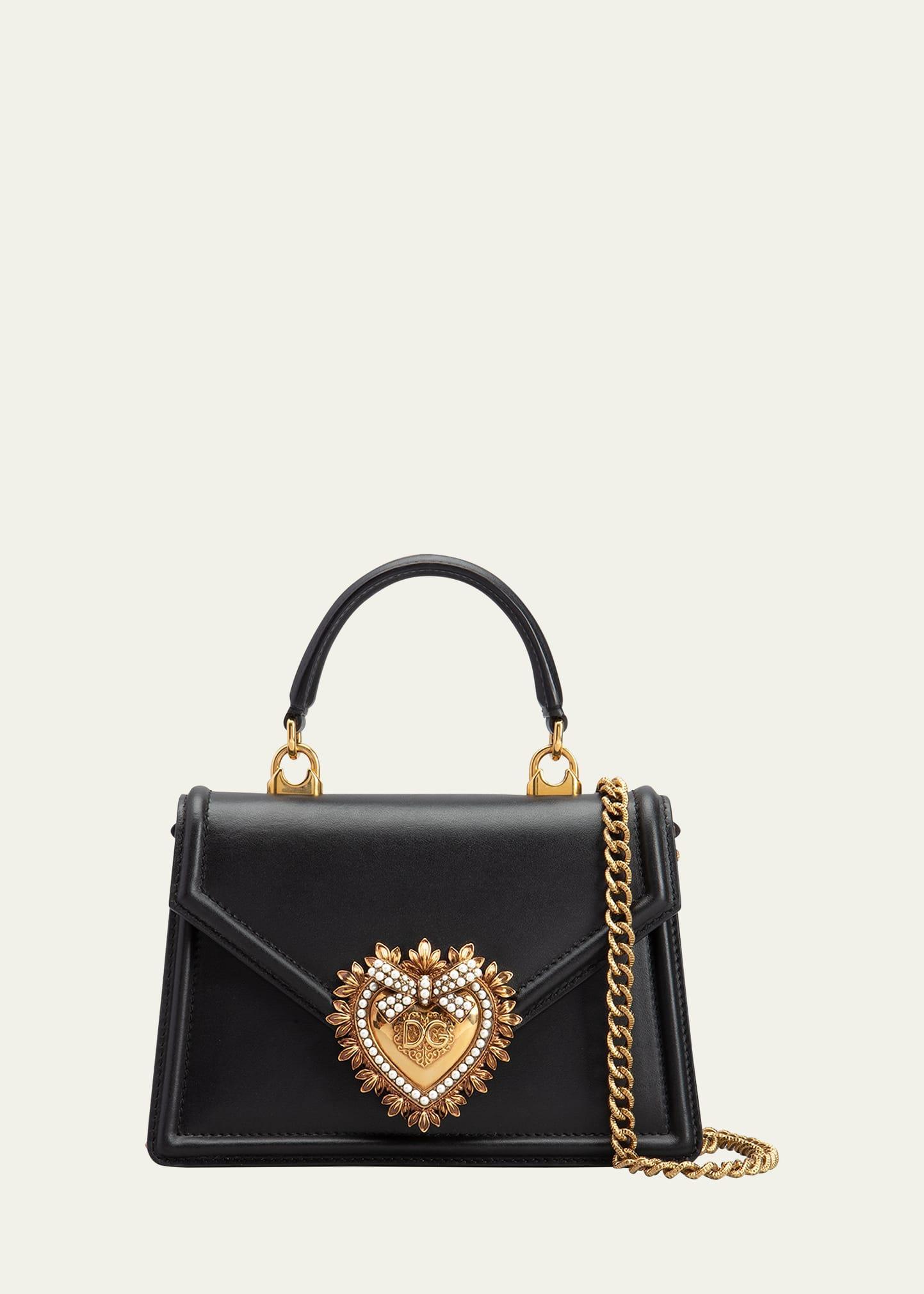 Dolce & Gabbana Mini Devotion Leather Top Handle Bag Product Image