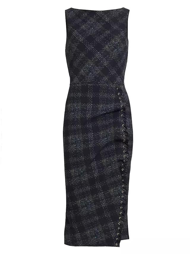 Adlia Plaid Cocktail Dress Product Image