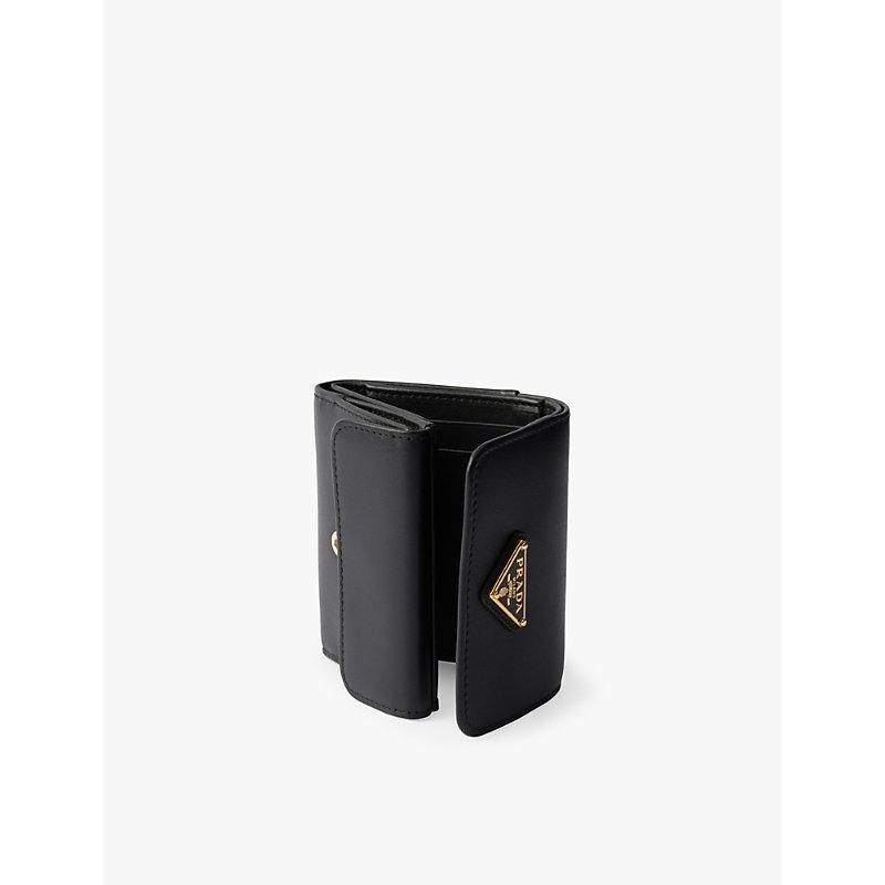 Logo-plaque Leather Wallet In Black Product Image