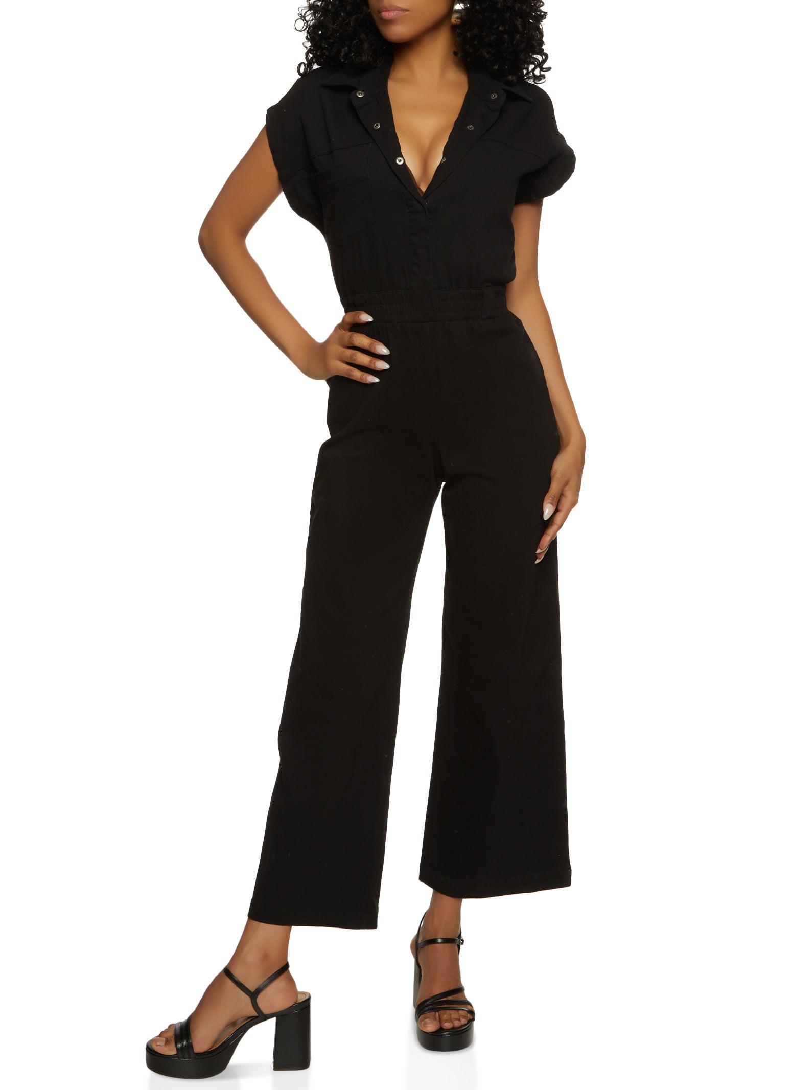 Womens Twill Utility Jumpsuit Product Image