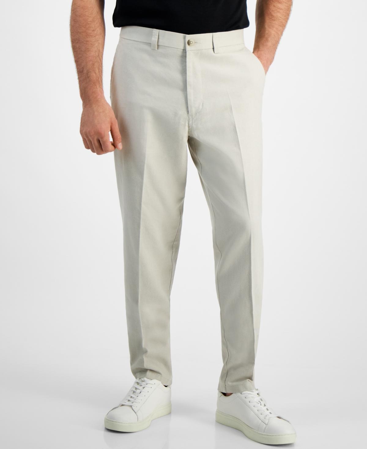 Kenneth Cole Reaction Mens Slim-Fit Linen Pants Product Image