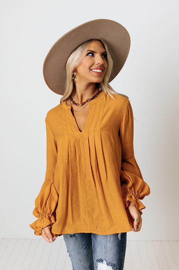 Santa Cruz Chic Shift Top In Golden Honey Product Image