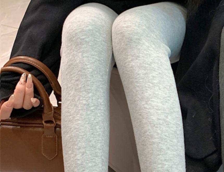 Crew Neck Plain Fleece Sweatshirt / Plain Leggings Product Image