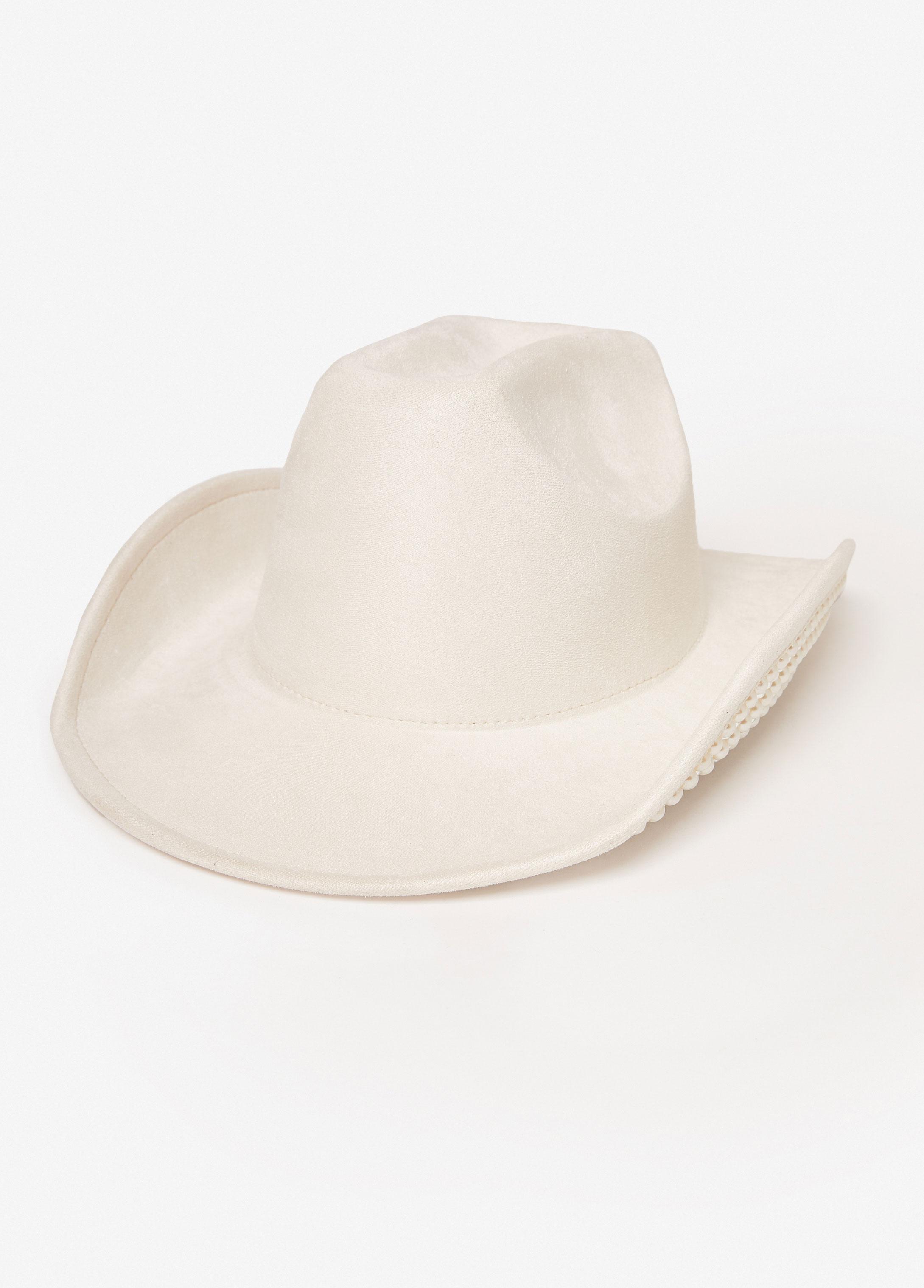 Faux Pearl And Crystal Cowboy Hat Product Image