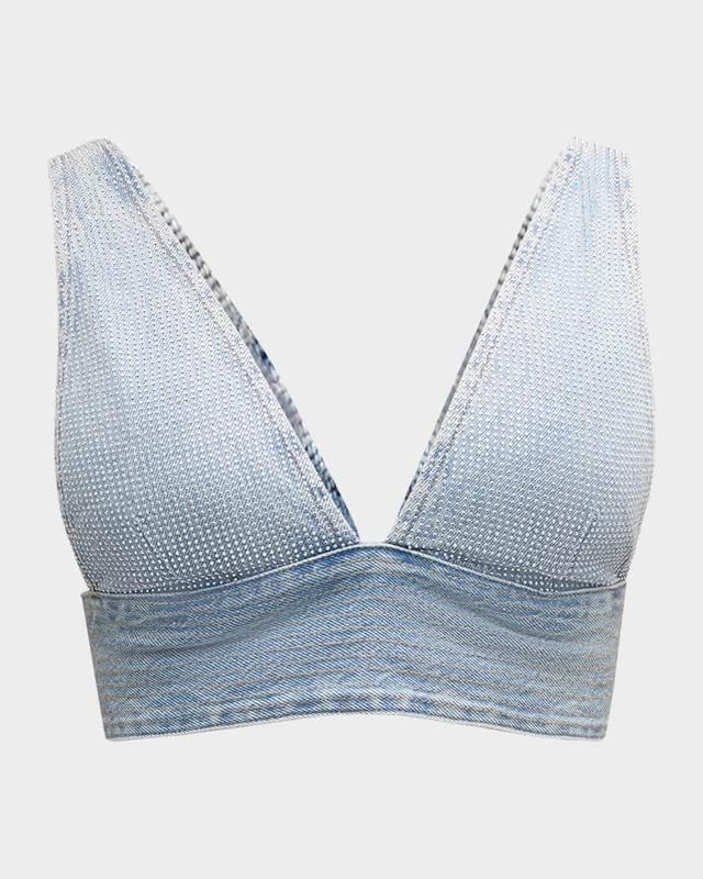 Denim Hotfix Bralette Product Image