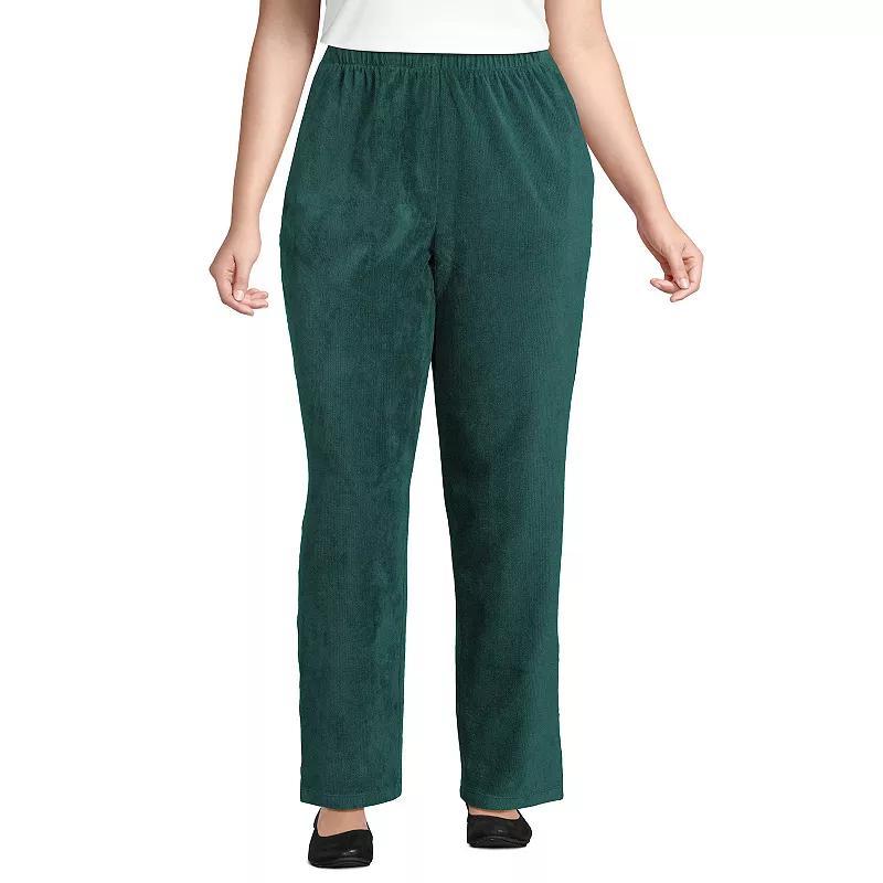 Plus Size Lands End Sport Knit High-Rise Corduroy Pull-On Pants, Womens Product Image