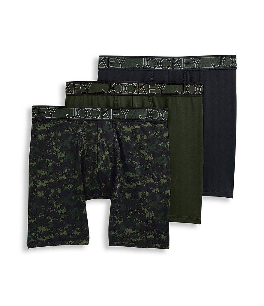 Jockey Signature Microfiber Eco 9#double; Small Camo Long Leg Boxer Brief 3-Pack Product Image