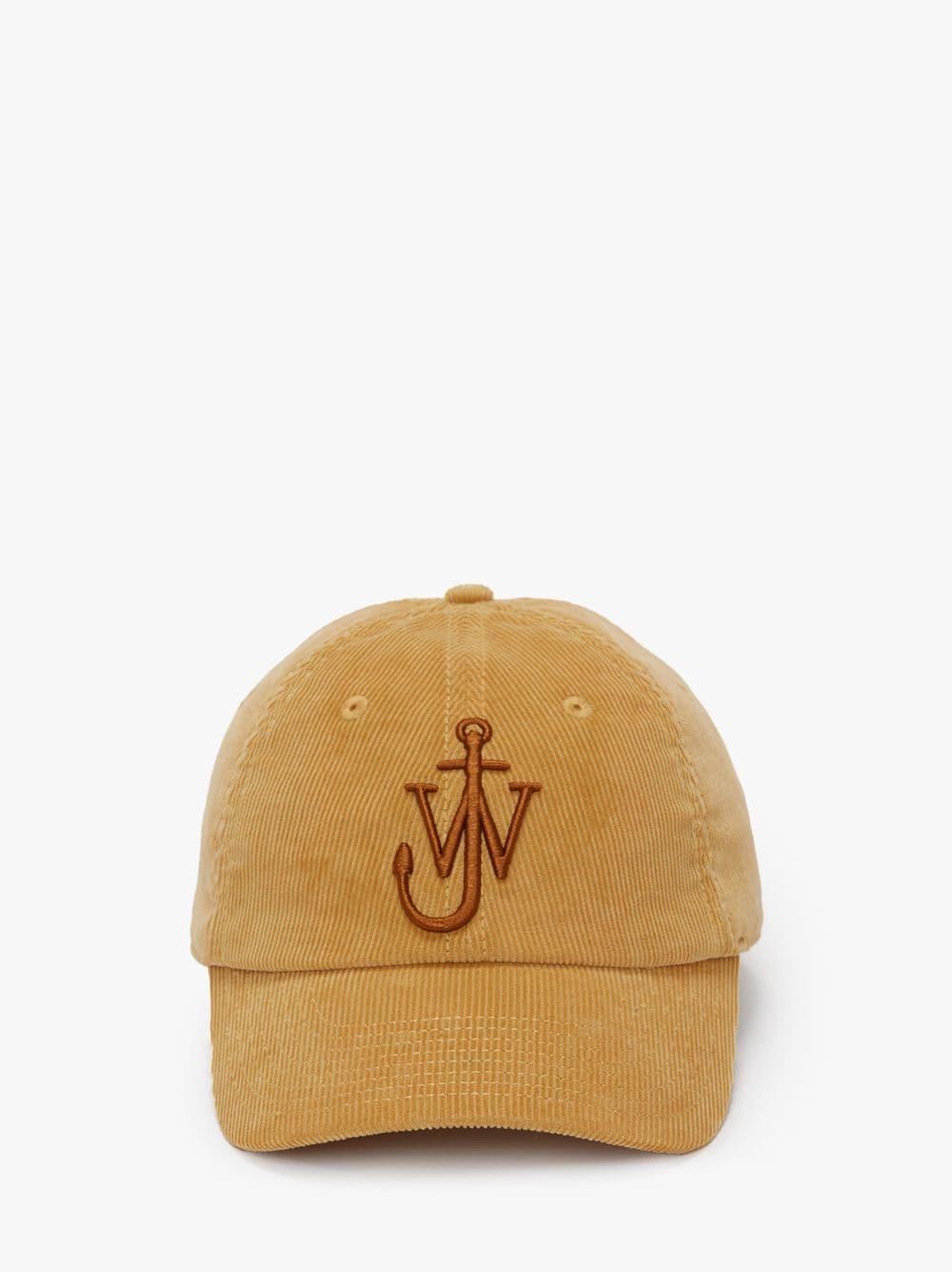 CORDUROY BASEBALL CAP WITH ANCHOR LOGO in yellow | JW Anderson US  Product Image