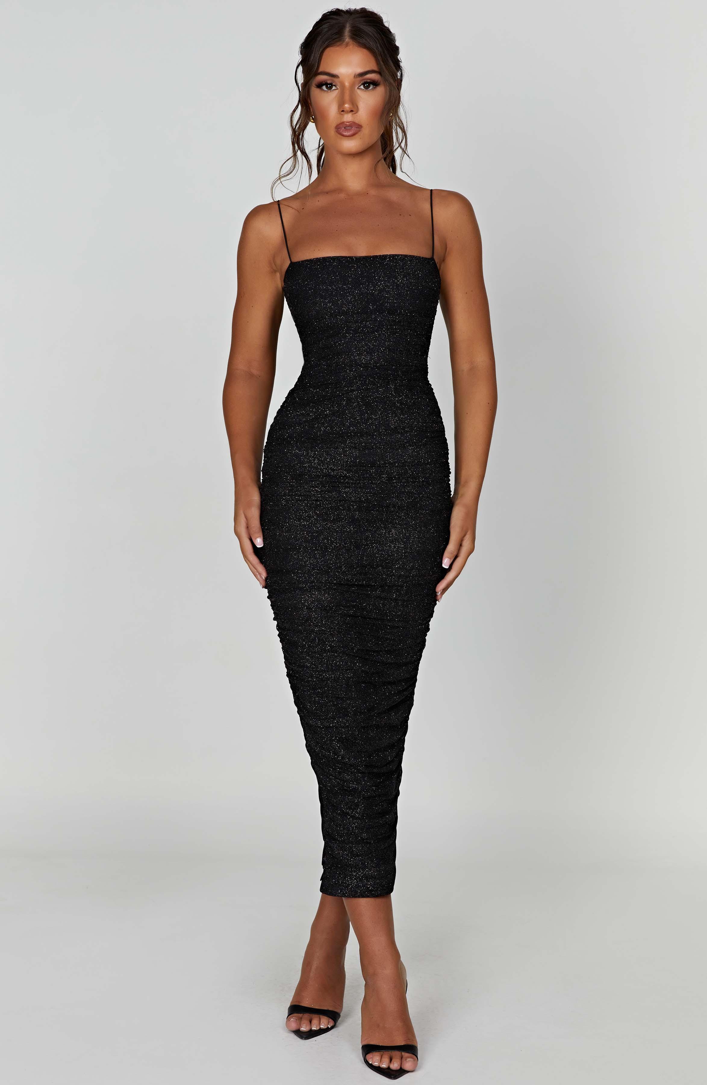 Gracie Maxi Dress - Black Sparkle Product Image