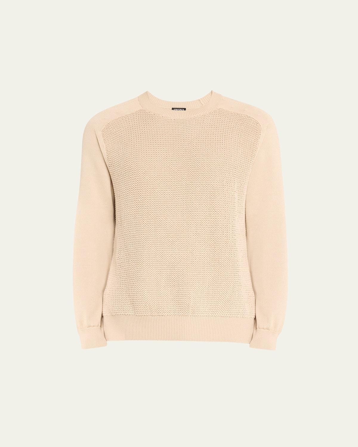 Mens Cotton-Silk Crewneck Sweater Product Image