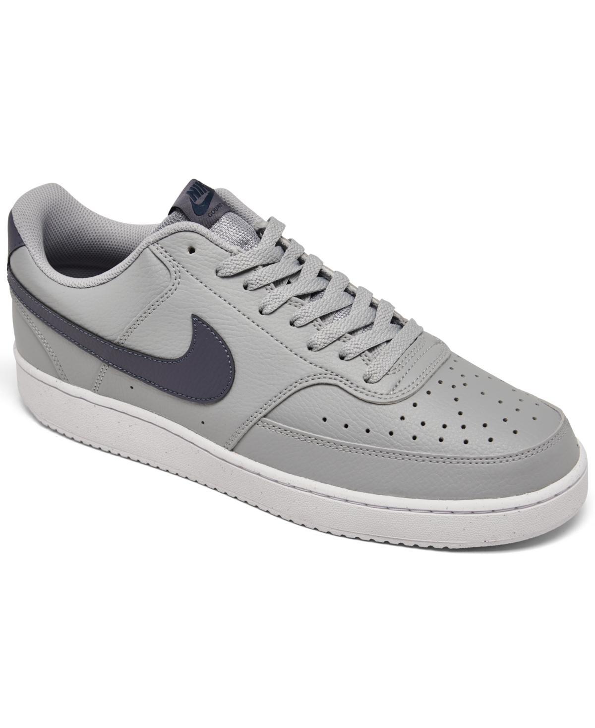 Men's Court Vision Low Next Nature Casual Sneakers From Finish Line In Wolf Gray,light Carbon Product Image