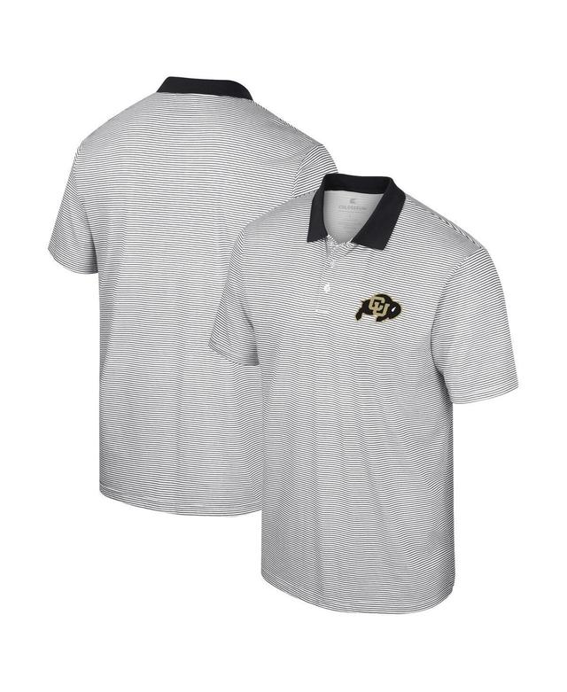 Mens Colosseum White Boston College Eagles Print Stripe Polo Product Image