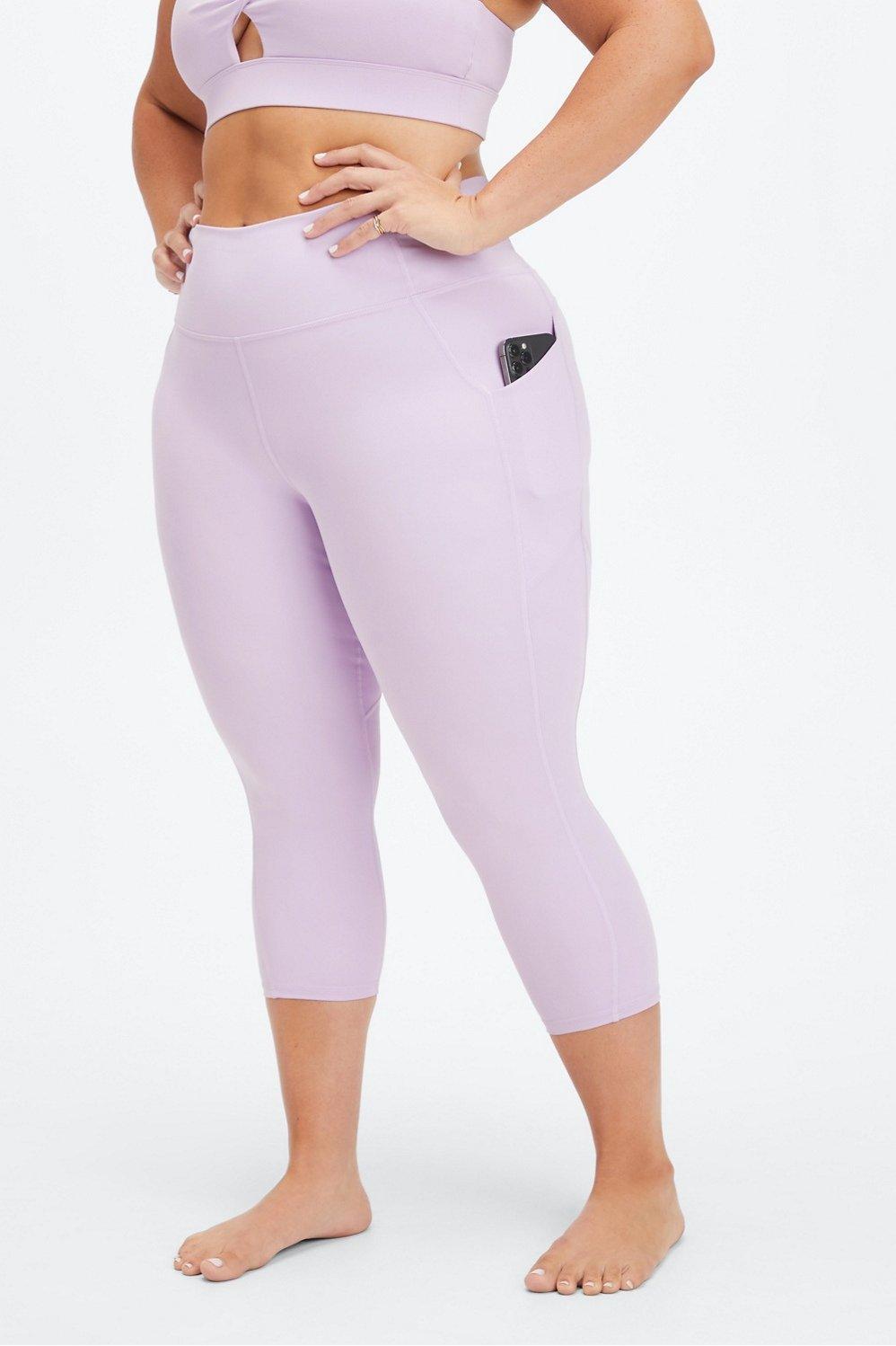 Fabletics Oasis High-Waisted Capri Womens purple plus Size 4X Product Image