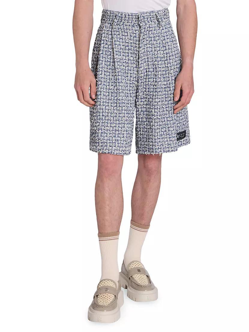 Boucle Cotton-Blend Tweed Skater Shorts Product Image