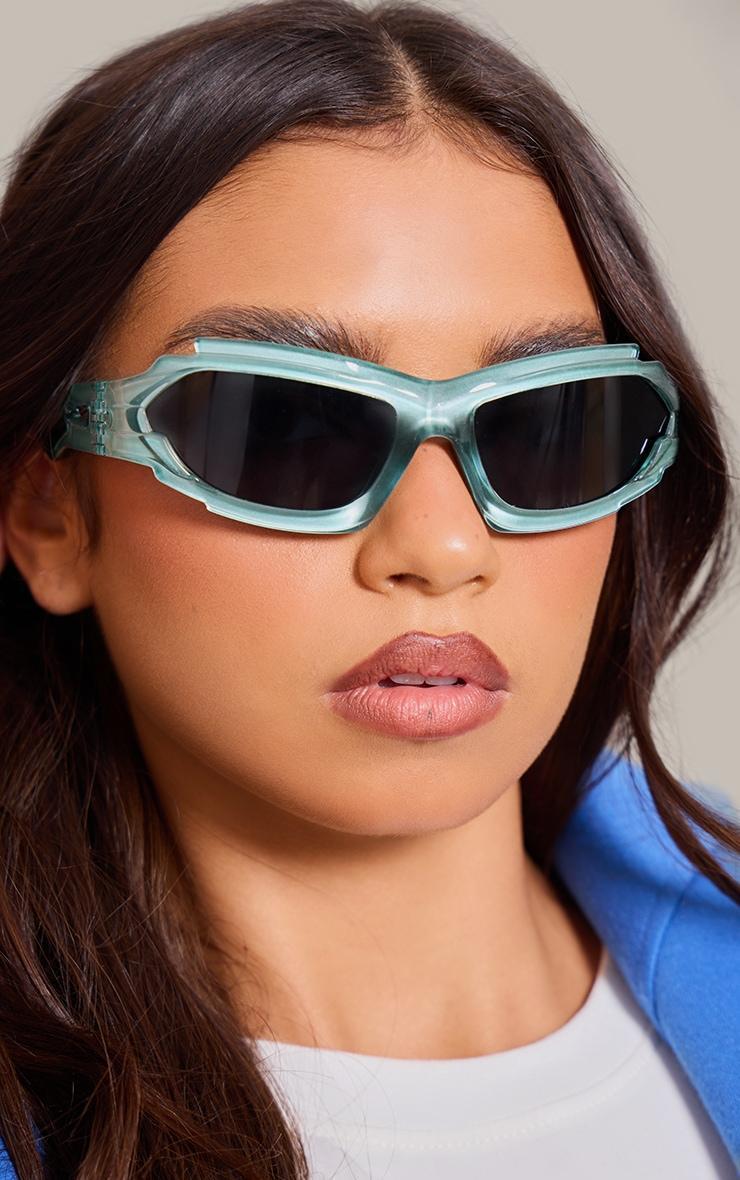 Blue Sporty Zig Zag Frame Sunglasses product image