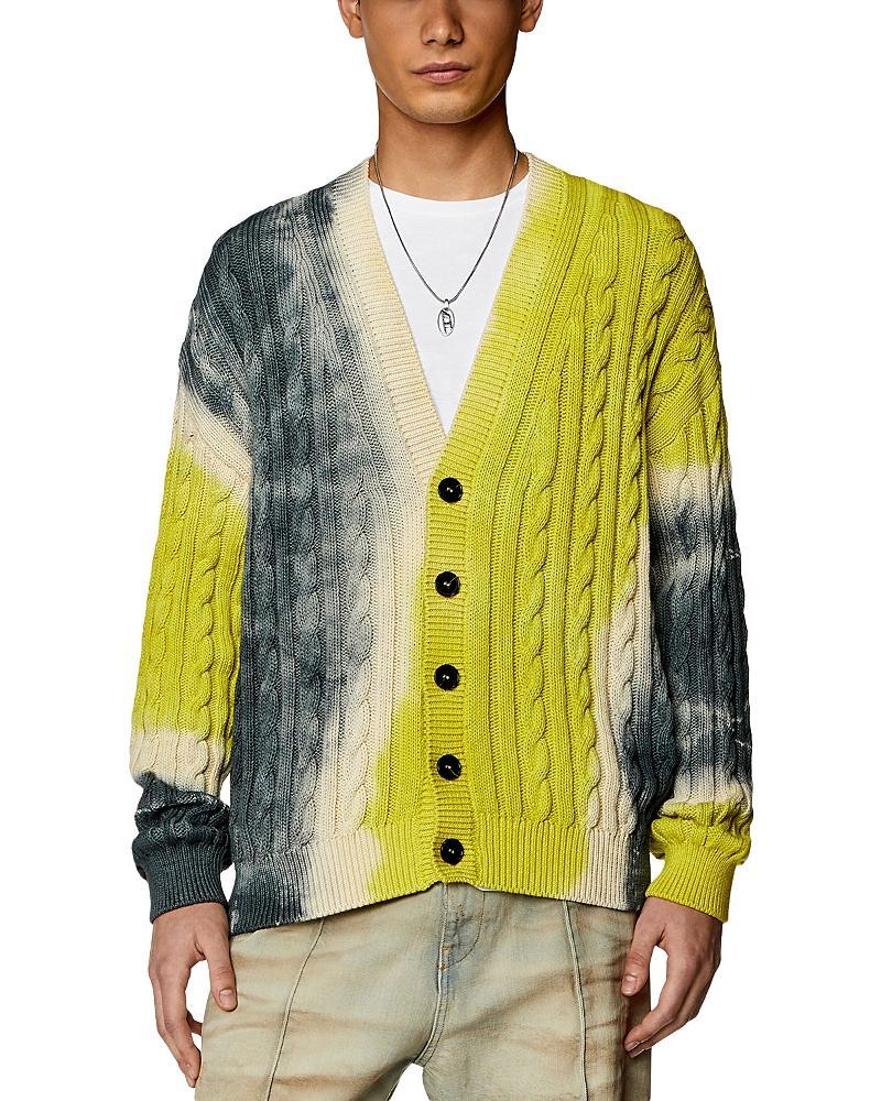 DIESEL K-Jonny Tie Dye Cotton Cable Cardigan Product Image