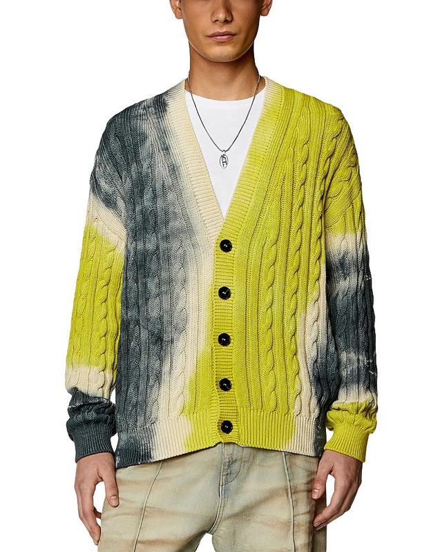 Mens Jonny Tie-Dye Cotton Cardigan Product Image