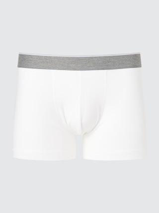 Mens Low-Rise Cotton Boxer Briefs with Deodorizing White 3XL UNIQLO US Product Image