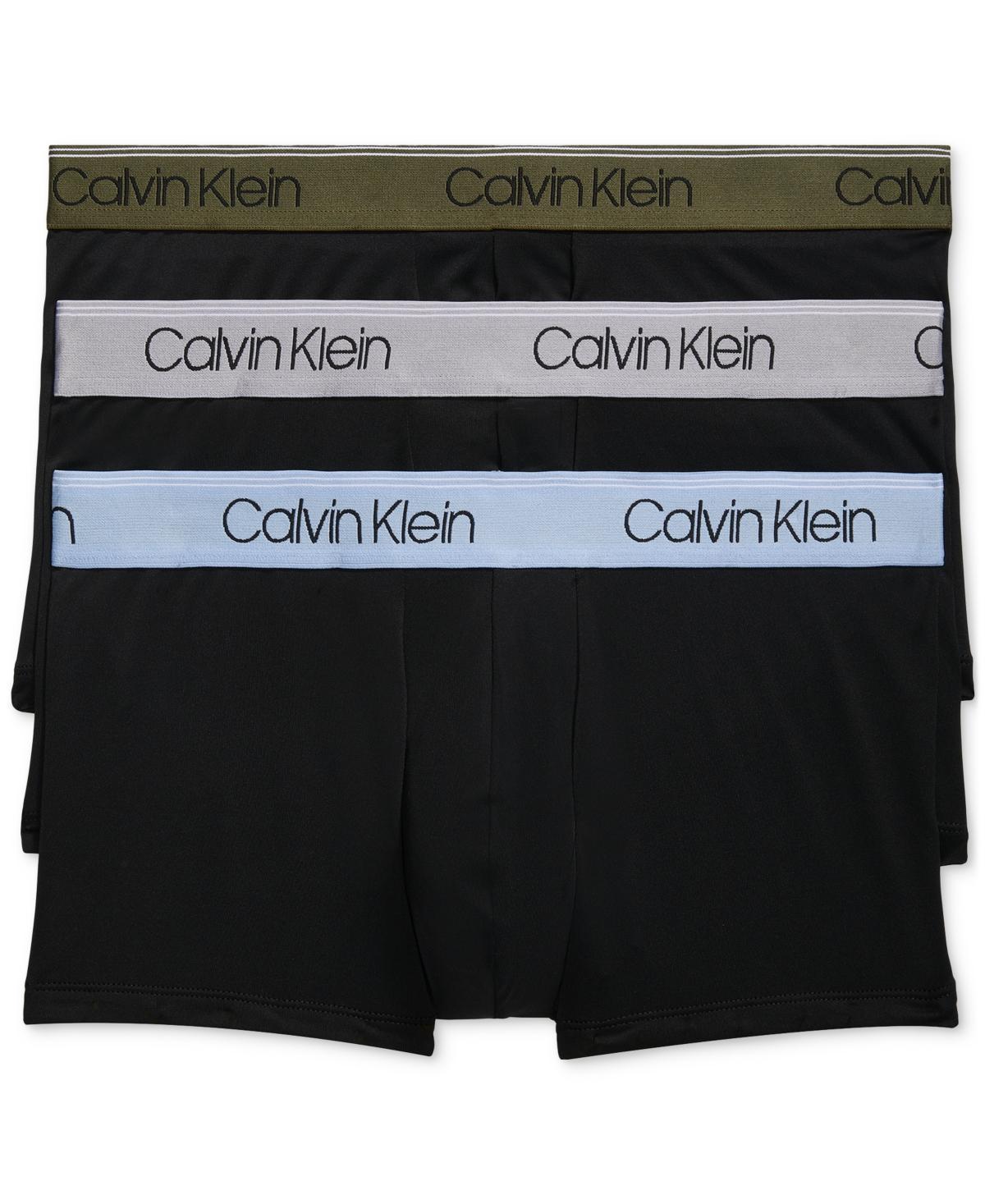 Calvin Klein Mens 3-Pack Microfiber Stretch Low-Rise Trunk Underwear Product Image