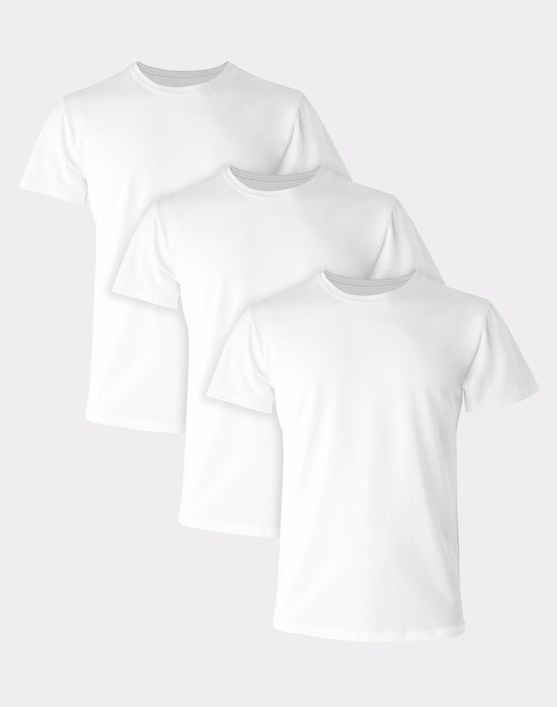 Hanes Ultimate Big Mens White T-Shirt Pack, Stretch Cotton, 3-Pack ( & Tall Sizes) 4XB Product Image