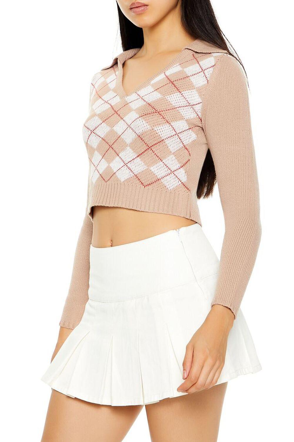 Argyle Cropped Sweater | Forever 21 Product Image