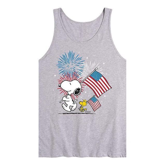 Mens Peanuts Snoopy Woodstock Fireworks Tank Top Product Image