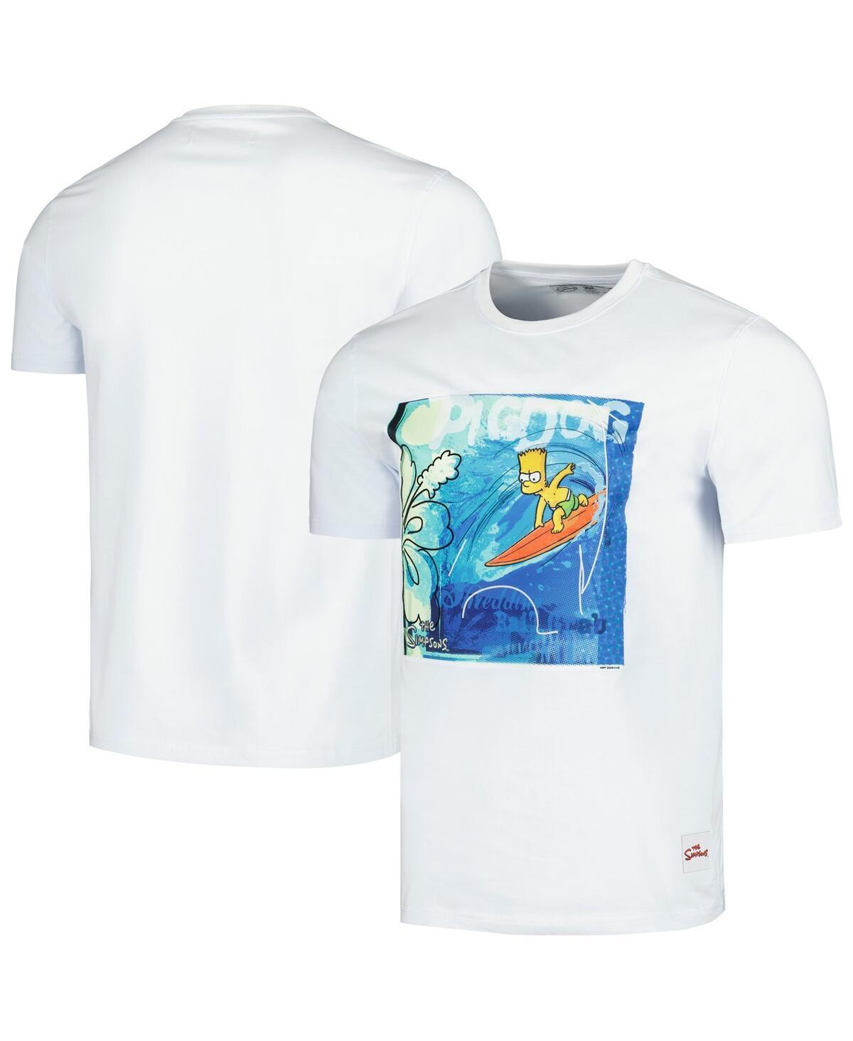 Mens Freeze Max White The Simpsons Surfer T-shirt Product Image