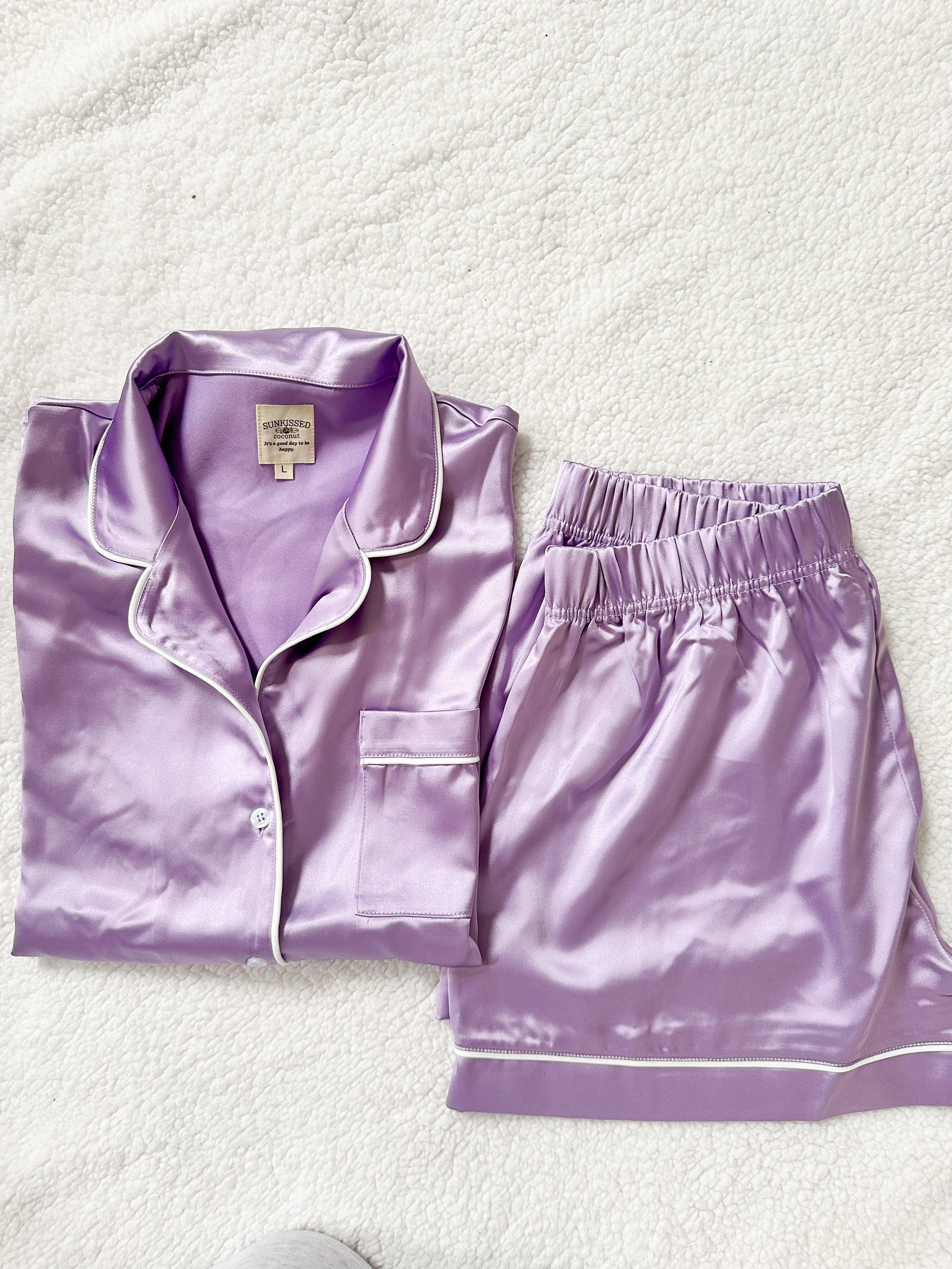 Champagne Purple Pajama Set Product Image