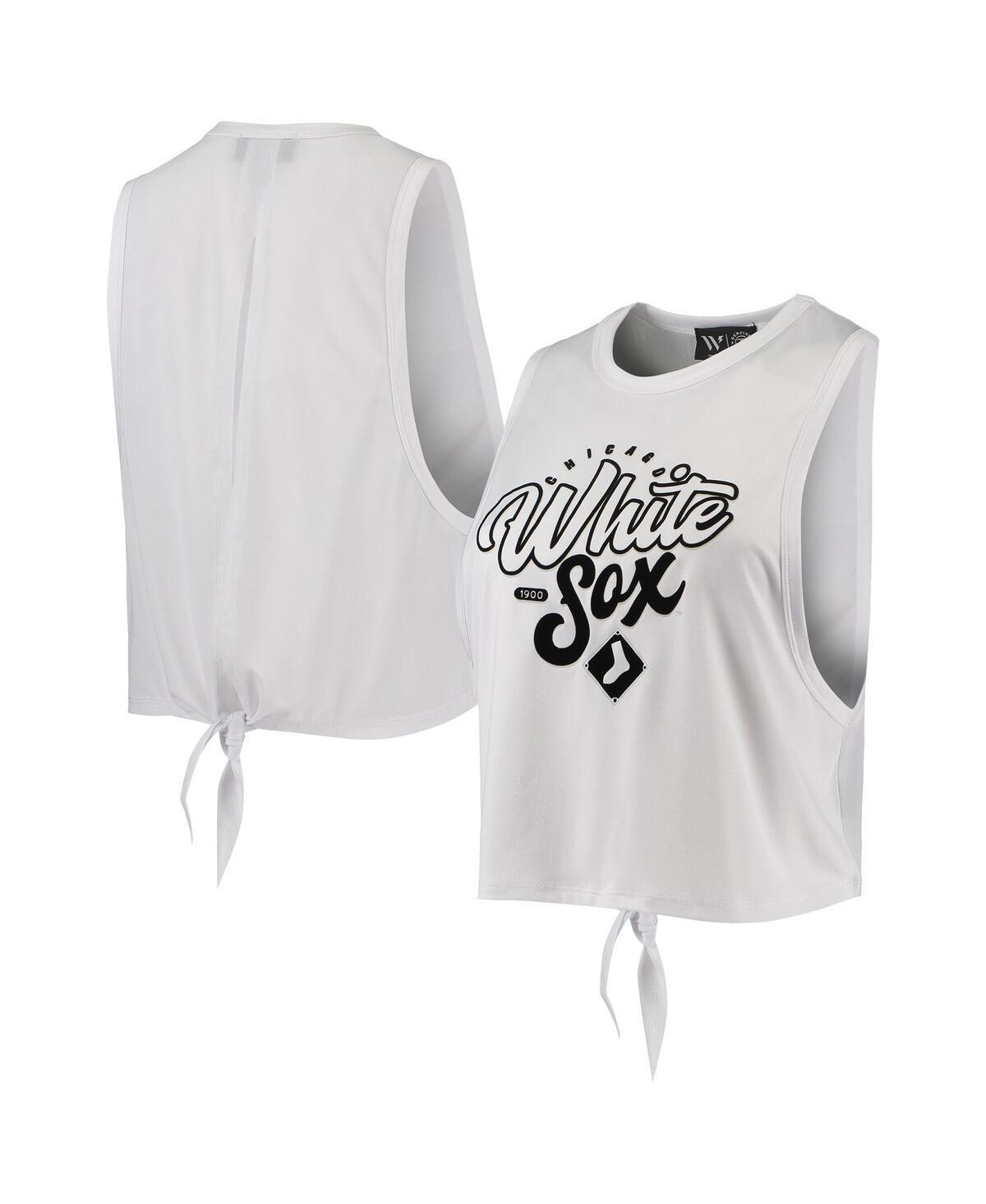 Womens The Wild Collective White Chicago White Sox Open Back Twist-Tie Tank Top Product Image