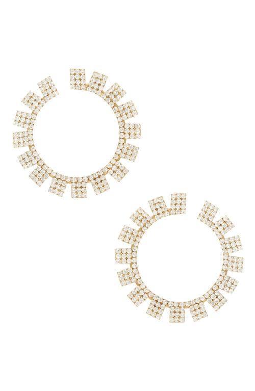 Ettika 18K Gold Crystal Sunbeam Womens Earrings Product Image