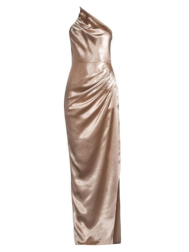 Womens Mira Satin Floor-Length Gown Product Image